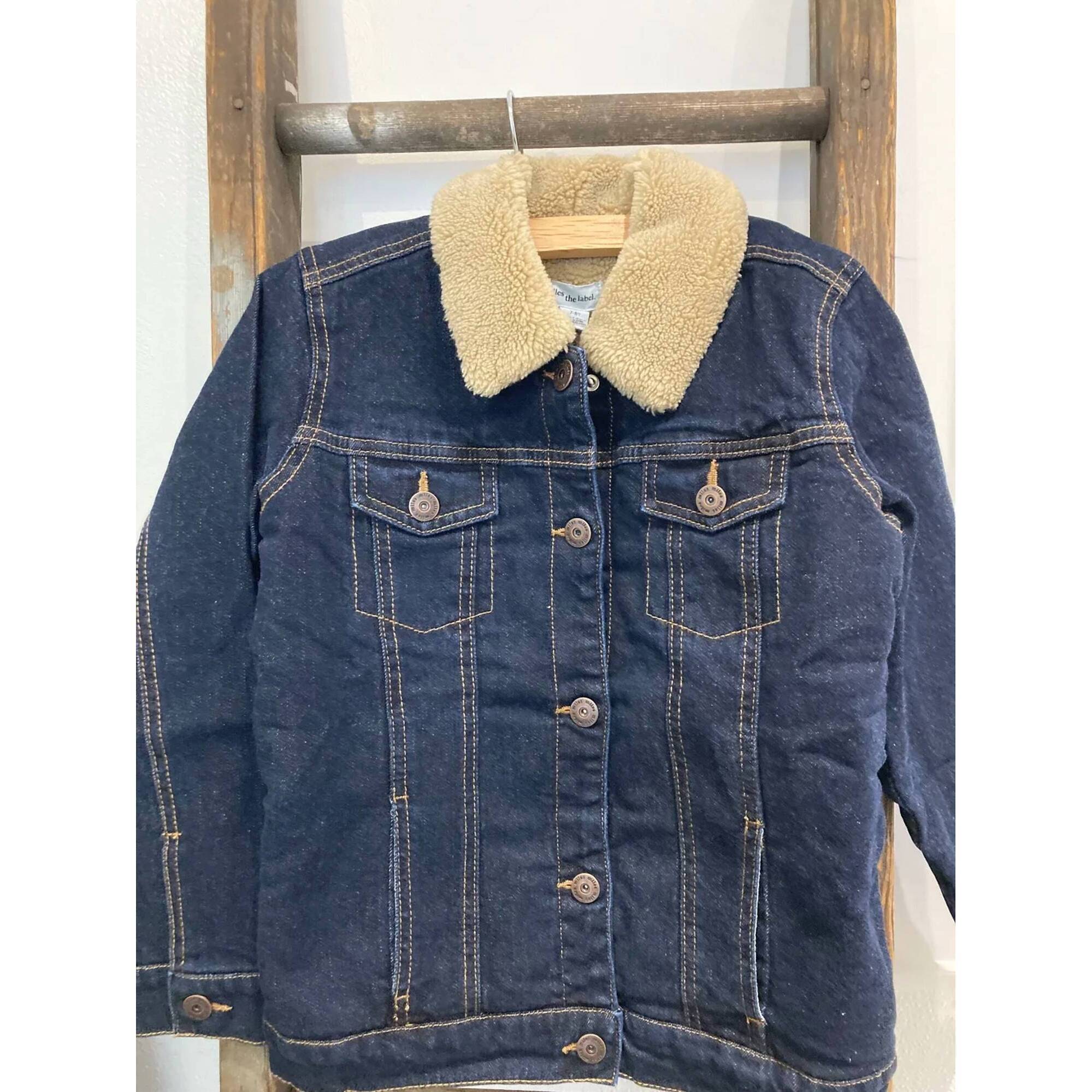 New Miles The Label Girls Lined Denim Jacket In Blue